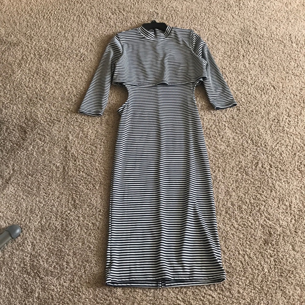 Striped midi dress by guess